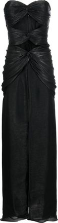 Costarellos Brigitta cut-out gown - women - Polyester - 38 - Black
