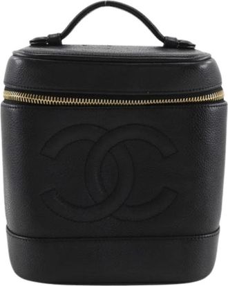 Chanel Pre-owned Grained Calfskin Small Handbag - Dames - Vintage Handtas - Zwart - ONE Size - Leer - Vintage