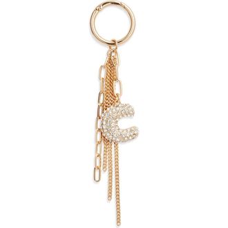 Chelsea28 Pav&eacute; Crystal Inital Bag Charm in C- Clear- Gold at Nordstrom