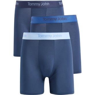 Tommy John 3-Pack Second Skin 6-Inch Stretch Modal Boxer Briefs in Dress Blues Dress Blues at Nordstrom, Size X-Large