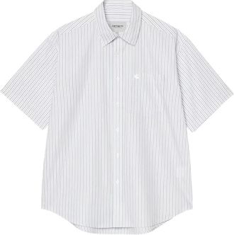 Carhartt Work in Progress S/S Keene Shirt - Heren - Korte mouwen Overhemden - Wit - M - Katoen - Overhemden
