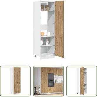 vidaXL Mobile per cucina - Mobile per Frigo Lyon Rovere Artigianale 60x57x207 cm