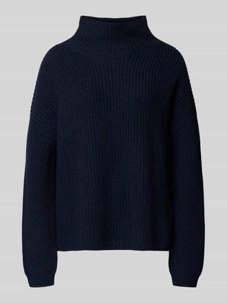 0039 Italy 0039 Italy Loose Fit Strickpullover aus Kaschmir-Woll-Mix Modell LONA in Dunkelblau, Größe XL