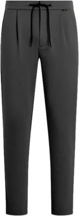 Calvin Klein Tapered Pliss&eacute; Gebreide Broek - Heren - Slim Fit Broeken - Zwart - W36 L34 - Polyester - Broeken