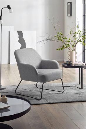 Julian Bowen Davos Upholstered Accent Chair in Grey