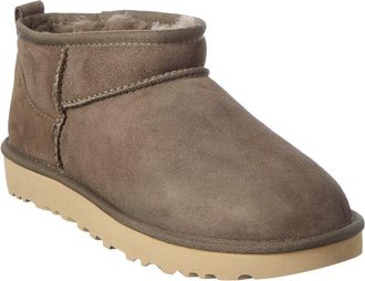 UGG Classic Ultra Mini Suede & Shearling Boot