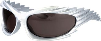 Balenciaga Sunglasses, unisex, Gray, Size: ONE SIZE Spike Rectangle Sunglasses