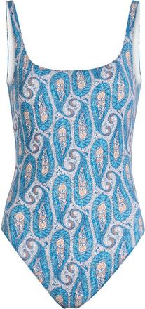 Etro Printed Low-back Swimsuit - Blue - S (UK8-10 / S)