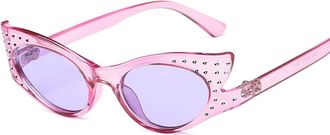 Generic Cat Eye Fashion Small Frame Sunglasses Men and For Women Decoration (Color : H, Size : 1) 2026
