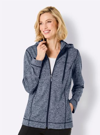 Catamaran Funktionsjacke CATAMARAN, Damen, Gr. 36/38, blau (dunkelblau, meliert), 88% Polyester, 12% Elasthan, meliert, unifarben, Jacken Funktionsjacke