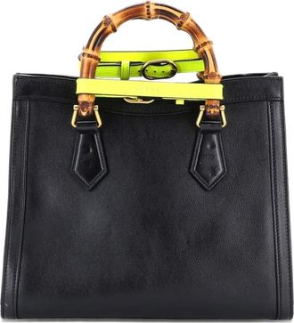 Gucci Diana NM Bamboo Handle Leather Small tote bag - Zwart