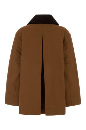 Ganni Womens Biscuit Twill Jacket Cinnamonswirl Giubbini