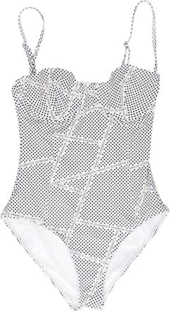 Elisabetta Franchi Costume da bagno a pois - Bianco