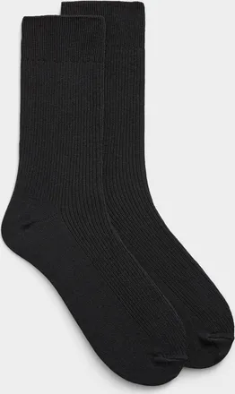 Lindbergh Mens Ribbed solid dress socks
