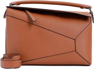Loewe Brown Puzzle Edge New Large Calfskin Shoulder Bag-Uomo
