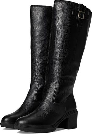 Vionic Sonora Womens Dress Shoes Black Leather Wide Calf : 7.5 W, Leather/Suede