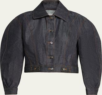 Givenchy Reversed Raw Denim Cocoon Jacket