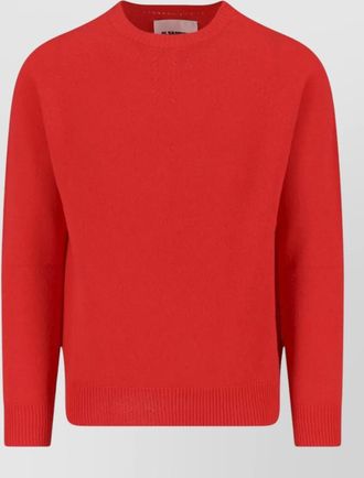 Jil Sander crew neck sweater ribbed cuffs hem