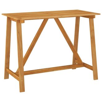 Berkfield Home Garden Bar Table 140x70x104 cm Solid Acacia Wood in Brown | Size: 140 x 70 x 104 cm