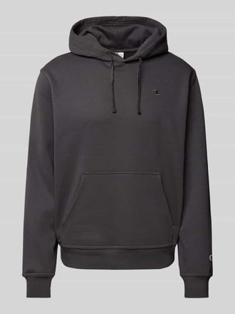Champion Hoodie mit Logo-Patch in Anthrazit, Gr&ouml;&szlig;e S