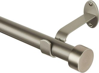 Elrene Serena Single Curtain Rod With Contemporary Cap Finial