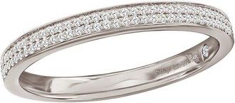 Suzy Levian 14K 0.16 Ct. Tw. Diamond Two Row Half Eternity Ring