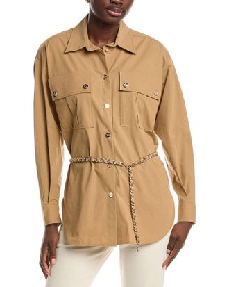 Maje Chain Belt Shirt