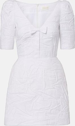 Shushu/Tong Vestido corto en mezcla de algod&oacute;n con lazo