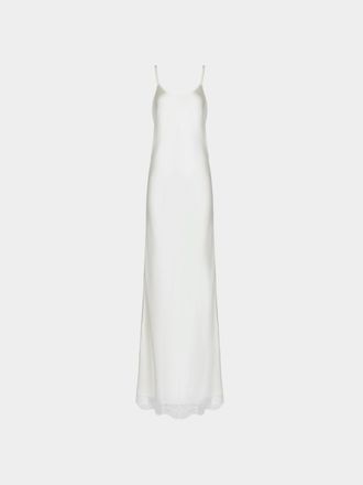 Ryan Roche Silk and Lace Long Slip Dress Size: S