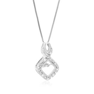 Vir Jewels 1/12 cttw Lab Grown Diamond Fashion Pendant Necklace in Sterling Silver with Chain For Women