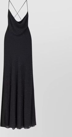 Pinko embellished draped slip midi dress