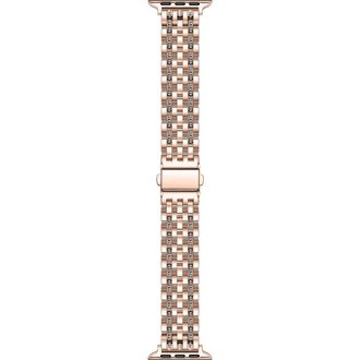 Posh Tech Remy Rhinestone & Stainless Steel Apple Watch Watchband in Rose Gold at Nordstrom