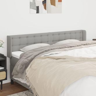 vidaXL Cabecero De Tela Gris Claro 163x16x78/88 Cm Vidaxl