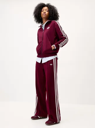 adidas Womens Three stripes wide-leg track pant