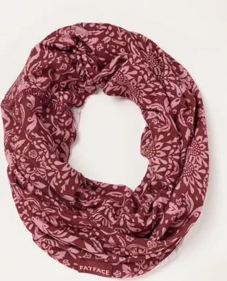 Fat Face FatFace Pink Folk Floral Print Multi Snood
