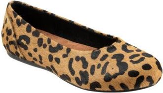 Softwalk Sonoma Genuine Calf Hair Flat in Tan Leopard at Nordstrom, Size 10.5