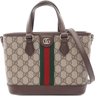 Gucci Pre-owned Gucci Small GG Supreme Web Ophidia Satchel Ladies SX2Z7XB5JB111T47