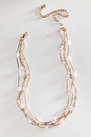 Ettika Dressed in Pearls Layered Necklace
