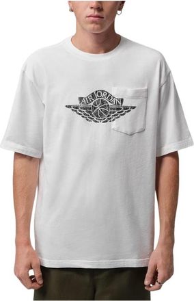 Nike Jordan Flight Essentials Pocket T-Shirt White Black IO2084-100