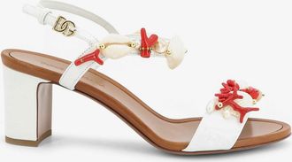 Dolce & Gabbana Sandali in pelle con dettagli coralli marini - DOLCE & GABBANA - gender_Woman