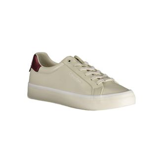 Calvin Klein Leather & Synthetic Sneaker - Beige
