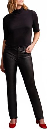 Tribal Coated Fly Front 5 Pocket Pant In Black