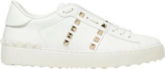 Valentino Garavani Schoeisel met noppendetails en vetersluiting voor dagelijkse mode - Dames - Sneakers - Wit - 36 1/2 EU - Schoenen
