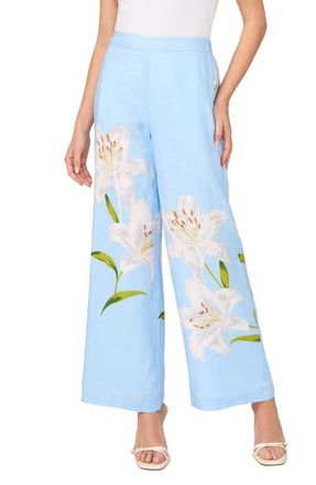 Ted Baker Nicola Wide Leg Pants in Blue Surf at Nordstrom, Size 10