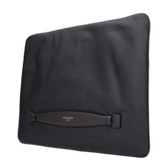 Dolce & Gabbana Mens Fabric Clutch Gray