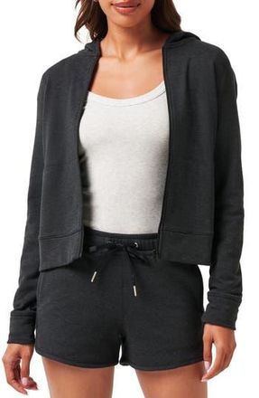 Travis Mathew Cloud Zip Hoodie in Heather Black at Nordstrom Rack, Size X-Large