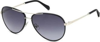 Fossil Druppelvormige Zonnebril - Dames - Zonnebrillen - Grijs - ONE Size - Accessoires