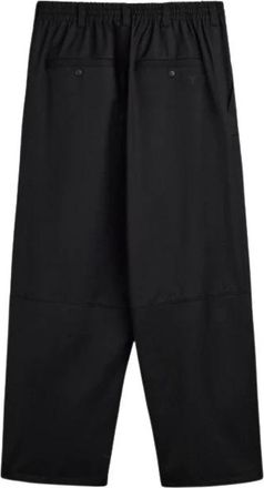 Yohji Yamamoto M Rw Cuf Pant - Heren - Wijde Broeken - Zwart - S - Wol - Broeken