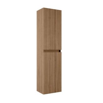 Saniclass Chaci Hoge Kast - 140x35x27cm - 2 deuren - warm eiken