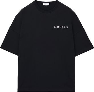 Alexander McQueen Alexander Mcqueen Mens Oversized T-shirt - Black Cotton - Size Small